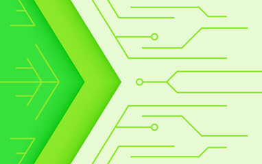 Wall Mural - Abstract green vector background with line elements as a technology or business design concept