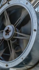 Wall Mural - A close-up shot of a propeller on an airplane, perfect for aviation or transportation related uses
