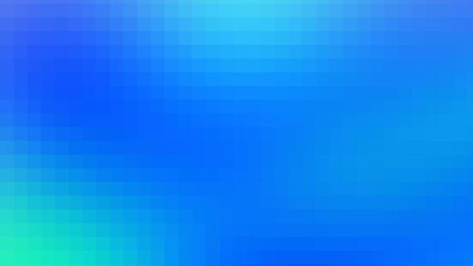 Wall Mural - Glowing blue gradient abstract background animation with mosaic texture
