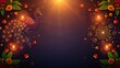 © Stock - Diwali Celebration Background with Candles, Flowers, and Festive Lights.