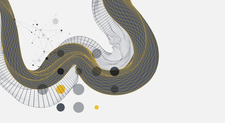 Wall Mural - Abstract art background. Modern science or technology art elements. Surface illustration. Vector.
