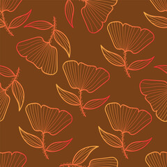 Naklejka na meble seamless pattern with leaves