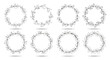 © Ahmad - Floral Wreaths Collection Elegant Botanical Circle Frames for Design