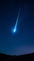 Wall Mural - Meteors, meteor showers, streaking across,space, night, sky, star, stars, galaxy, astronomy, abstract, universe, blue, dark, light, black, cosmos, nebula, starry, planet, constellation, comet, dust, w