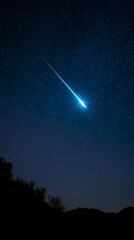 Wall Mural - Meteors, meteor showers, streaking across,space, night, sky, star, stars, galaxy, astronomy, abstract, universe, blue, dark, light, black, cosmos, nebula, starry, planet, constellation, comet, dust, w