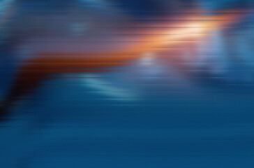 Wall Mural - Blue, Orange Abstract Background – Motion Blur Gradient Light Streak Texture Art Design. motion blur background