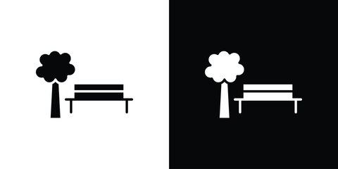 park icon illustration element design. black glyph icons