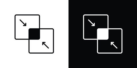 Merge icon illustration element design. black glyph icons