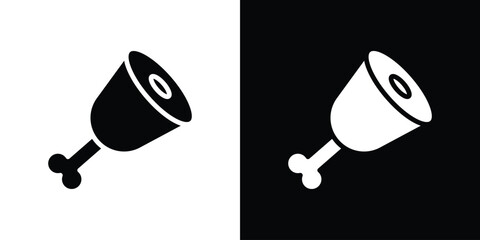 Meat icon illustration element design. black glyph icons