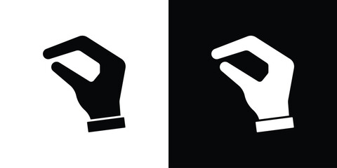 Hand Lizard icon illustration element design. black glyph icons