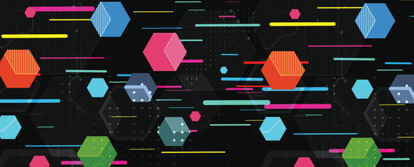 Abstract network and artificial intelligence background for business concept