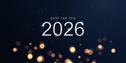 Wall Mural - Happy New Year 2026 Beautiful background for festival celebration.