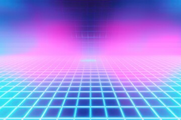 Wall Mural - Vaporwave on neon background backgrounds futuristic technology.