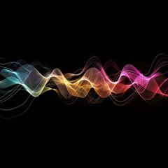 Wall Mural - Digital sound wave light backgrounds technology.