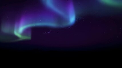 Vibrant Aurora Borealis Glows Across the Dark Night Sky