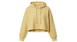 © Sofix - Yellow fleece hoodie isolated on white, casual sweatshirt for women s fashion and cozy loungewear