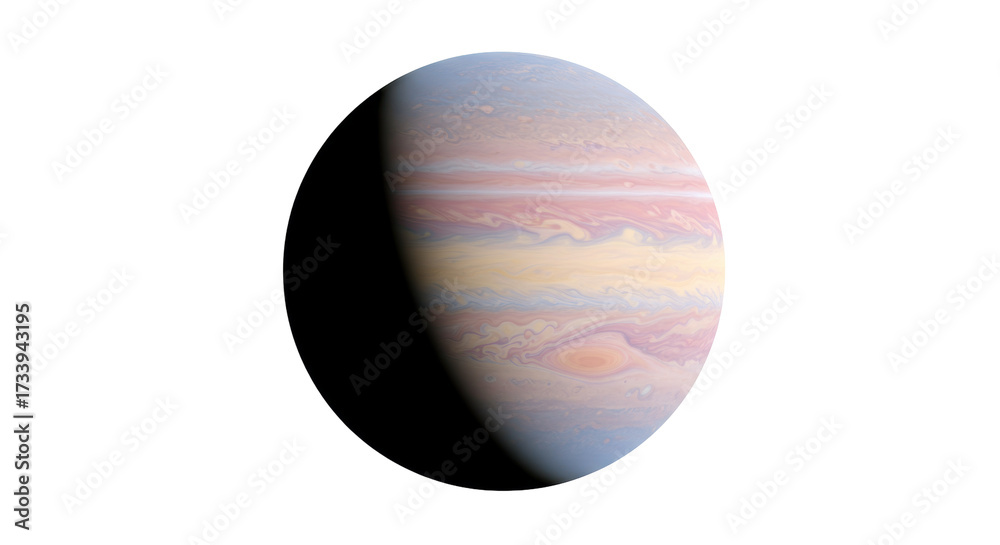 Jupiter planet isolated PNG, gas giant with colorful bands and swirling ...