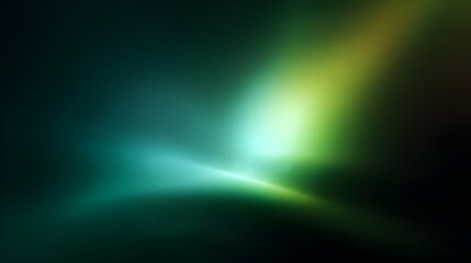 Wall Mural - Dark background with a soft, non-contrast glowing green light.