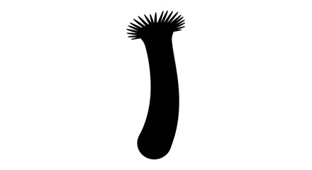Black silhouette abstract shape isolated