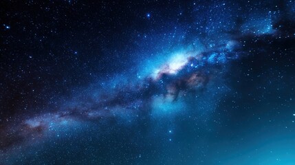 Wall Mural - Stunning view of a vibrant galaxy with swirling stars and cosmic dust against a dark universe backdrop