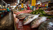 © MdAl - Fresh fish for sale at a bustling public market in downtown Manaus, Amazonas, Brazil, vibrant colorful stalls