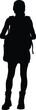 © Kafi - Standing Hiker Silhouette with Backpack and Boots Adventure Travel Graphic