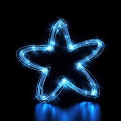 Canvas Print - Light night blue neon.