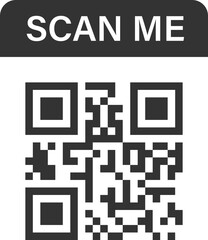 QR code icon with rounded rectangle scan banner