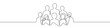 © chekman - Group of people in one line art style. People drawing with editable black stroke on white background. Vector illustration.