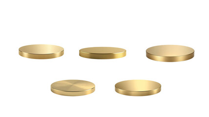 Golden Podium on transparent background