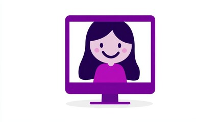 Image from Freepik depicting an individual using video chat on their computer