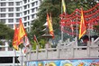 Tua Pek Kong Temple in Kuching, Malaysia. Chinese taoist temple. Red lanterns.