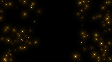 Wall Mural - christmas gold glitter dust stars backdrop video