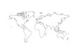 © firman - A simplified outline map of the world in gray against a white background