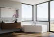 © muhammad - Corner Bathtub in Modern Bathroom