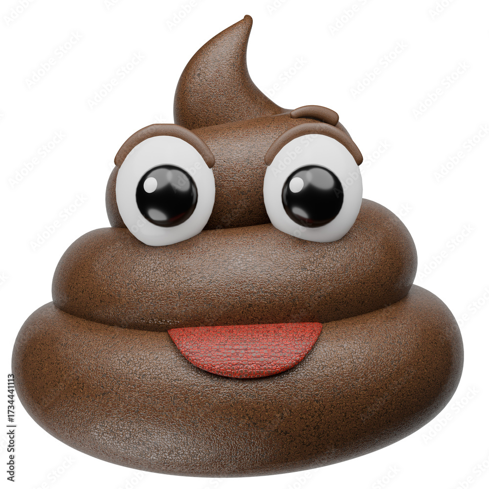 Poopt cartoonish poop emoji with googly eyes Stock Illustration | Adobe Stock