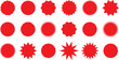 © EnigmaEasel - Circle Promotion Sale Banner Badge Stamp Set 1 Vector  Red Sticker for Marketing & Discounts, Svg, Png