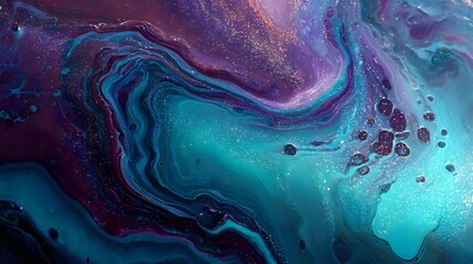 Wall Mural - Abstract glowing pottery glaze texture as seamless art