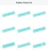 © MAHBUBA - Stamp Impressions with Continuous Contractor Contributory Words on White