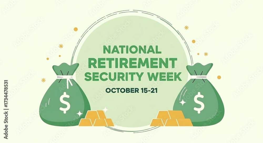 Celebrate national retirement security week with bags of money and gold ...