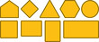© The Plaid City - Realistic yellow road sign set vector