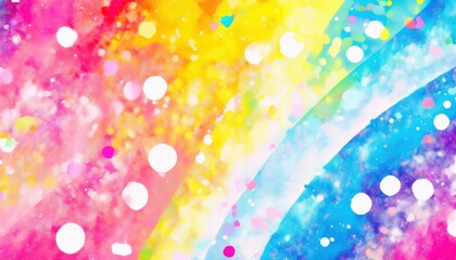 Wall Mural - abstract rainbow watercolor splash background with vibrant pastel gradient ideal for wallpaper or banner copy space