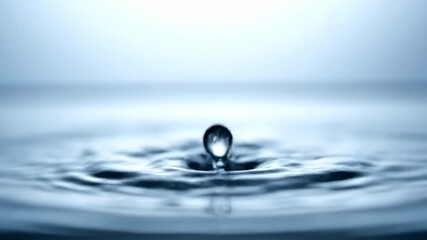 Wall Mural - Soft, diffused light illuminates a gentle slow motion water splash, showing intricate patterns as liquid softly impacts a calm surface meditative, peace, serene