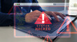 © Mer_Studio - Cybersecurity breach concept with hacked system, malware attack, data theft and digital vulnerability.