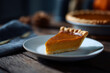 © Code Canvas - Close-Up of Homemade Pumpkin Pie Slice