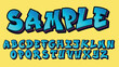 © Patrick - blue bold graffiti isolated letters for logos