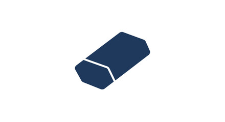 Dark blue hexagonal prism geometric shape isolated on simple object for design Flat design vector illustration white background.