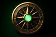 © Mehtab - Vintage Compass with Green Gem Center for Navigation and Adventure Branding