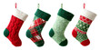 © Asad - Four christmas stockings isolated on transparent background, ready for santa claus