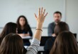 © Alper AI - Student raising hand in classroom